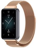 Wigento Honor Milanese Loop Rosé Goud Metalen en Stalen Vervangingsarmband met Magnetische Sluiting voor Honor Band 9