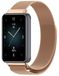 Wigento Honor Milanese Loop Rosé Goud Metalen en Stalen Vervangingsarmband met Magnetische Sluiting voor Honor Band 9