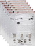 5Five Vacuumzakken voor kleding/textiel - Vacuum opbergzakken - 6x stuks - transparant - 60 x 80 cm
