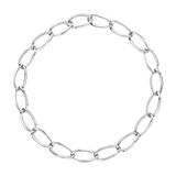Hatchet Breil HOOP TJ3522 Dames Minimalistische Ketting Staal ARGENTO 47 cm