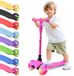 Hurtle Kinderstep - 3 Lichtgevende LED Wielen - Draagbaar - Hoogte verstelbaar - Roze