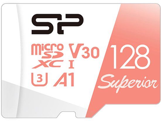Silicon Power Superior Pro Micro SDHC incl. SD Adapter 128GB UHS-1 U3 A1 V30 Class 10 Color