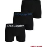 Björn Borg Cotton Stretch boxers - heren boxers normale lengte (3-pack) - zwart