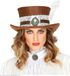 Widmann Steampunk Kostuum Hoge Hoed Met Veer En Kant Bruin
