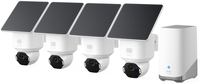 Eufy SoloCam E42 4-Cam Kit (HomeBase S380) - 4K Beveiligingscamera, Draadloos, Voor Buitengebruik, Zonne-energie, AI-Bewegingsdetectie, Stroboscooplamp, Pan- en Tiltfunctie, Gezichtsherkenning, Lokale Opslag tot 16 TB