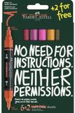 Faber-Castell Acrylmarker Multimark Flame kartonetui 6+2 - FC-186019