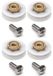 Merkloos Douchedeurrollen POM-kunststof V-groef 19 mm Set van 4