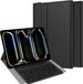Just in Case Housse de tablette avec clavier compatible iPad Pro 13 (2025 / 2024) M5 / M4 - Étui clavier Bluetooth AZERTY - Noir