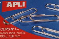 Apli Paperclips - Set van 100 stuks - 2.6 cm - Zilver