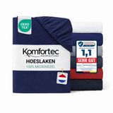 Komfortec Hoeslaken 160x200 cm Marineblauw