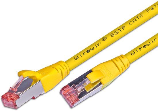 Wirewin S/FTP CAT6 25m netwerkkabel Geel