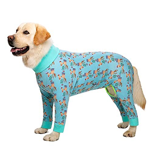 JRKJ Hondenkleding camouflage hond pyjama jumpsuit lichtgewicht hond kostuum onesies voor middelgrote grote honden meisje/jongen shirt