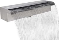 vidaXL Zwembadwaterval rechthoekig 45 cm roestvrij staal