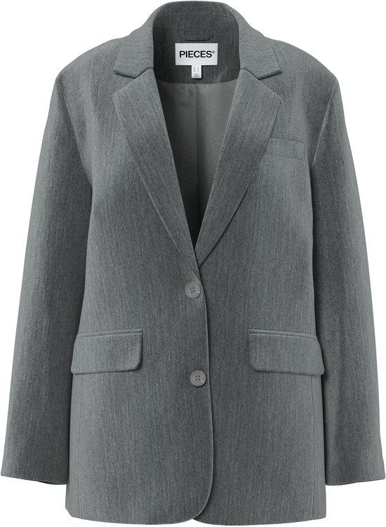 Pieces Blazer Pckamil Ls Loose Blazer Noos Bc 17157464 Dark Grey Melange Dames Maat - S