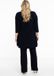 YOEK Dames Broek boot cut navy