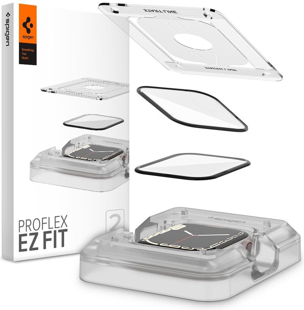 Spigen Proflex EZ FIT Full Cover Apple Watch 7 41mm - 2 Pack