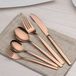 Set de couverts plaqué or rose titane
