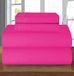 Elegant Comfort 4-delige beddengoedset van Egyptisch katoen, draaddichtheid 1500, hotelkwaliteit, strijkvrij, comfortabel, elastisch hoeslaken, diep vak tot 40,6 cm, extra groot bed, hot pink