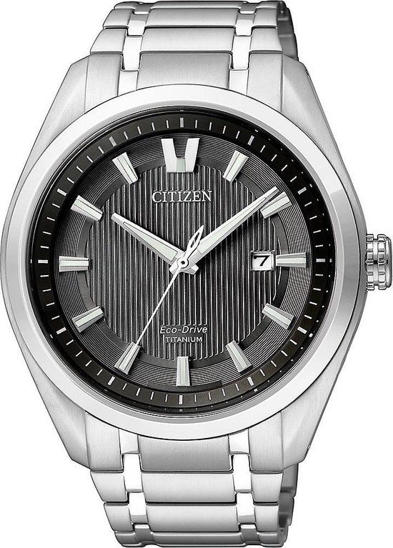 Citizen AW1240-57E Men's Watch - Titanium - Silver - 42mm - Sapphire Crystal - Solar Powered