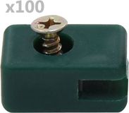 vidaXL Spandraadhouder met schroef 100 sets groen