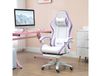 Vinsetto Chaise de jeu ergonomique inclinable à 135° blanc