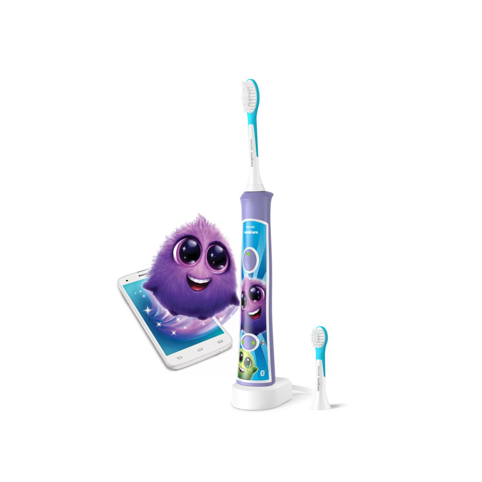 Philips Sonicare For Kids HX6322/12 - Elektrische tandenborstel voor kinderen - Paars/Wit - Met App