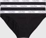 Calvin Klein Dames Slips (3-pack) - Zwart - Maat L