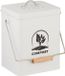 Relaxdays GFT-afvalbakje - 6 liter - met geurfilter - aanrecht - metaal - wit