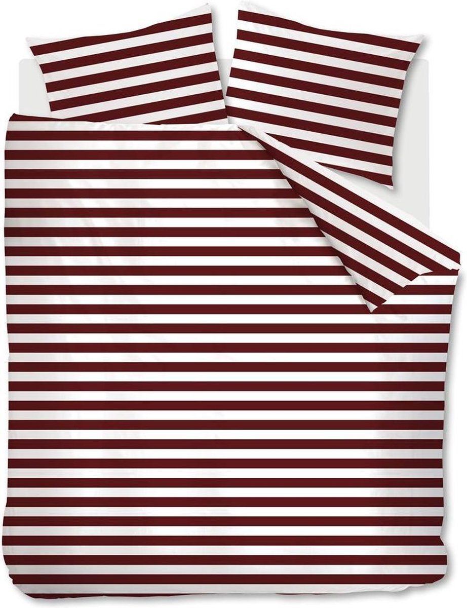 Ambiante Orsin Dekbedovertrek - Lits-jumeaux - 240x200/220 cm - Donkerrood