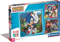 Clementoni Puzzel 3x48 Stukjes Sonic The Hedgehog