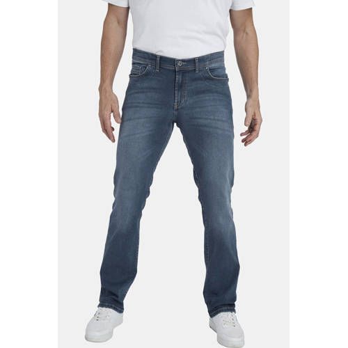 Jan Vanderstorm +FIT Collectie PEEKE Plus Size Loose Fit Jeans - Blauw