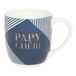 Draeger Paris | Blauwe mok in "Darling Grandpa" Ceramic | Opa -cadeau -idee, papi, papa, verjaardag | Originele mok met cadeaubak