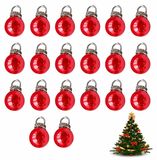 20 boules de Noël en acrylique de mini-taille, adaptées aux maisons de poupées et aux travaux manuels