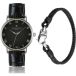 Philipp Blanc Montre et bracelet en cuir crocodile Bern