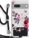 Case Company Google Pixel 7 Case with Cord - Floral Design - Black Cord - Protective Cover
