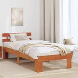 Maison Exclusive - Cadre de lit, brun chaud, 100 x 200 cm, fait de pin massif