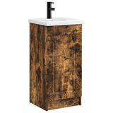 vidaXL Badkamermeubel met Wastafel Gerookt eiken 42 x 40 x 84,5 cm