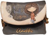 Anekke Portefeuille pour femmes bleu avec imprimé