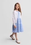 Minoti Vest Meisjes Wit Ajour Golfpatroon - Viscose