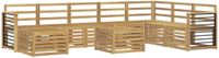 vidaXL - Bank loungeset - Wit - Massief Acacia Hout - 4 zitplekken - Zonder kussens