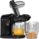 KitchenBrothers Slowjuicer - Sapcentrifuge - Compact - Juicer - Groenten en Fruitpers - 45 mm - 500 ml - Zwart