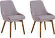 Beliani MELFORT - Eetkamerstoel - Grijs - Set van 2 - Retro & Vintage