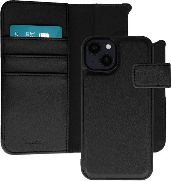 imoshion Hoesje - Geschikt voor Apple iPhone 14 - Uitneembare 2-in-1 Luxe Bookcase - Zwart