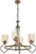 KOBO Living Novara Hanglamp Goud Glas Metaal 4 Lichtpunten E14