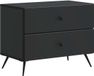 vidaXL Table de chevet Noir 62 x 34,5 x 47,5 cm Bois traité