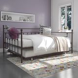 DHP Manila Queen Metal Full Size Trundle, Bronzen Daybed