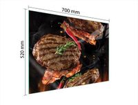 TMK ArtDeko Glazen Beschermplaat voor Fornuis - 70x52 cm - Gehard Glas
