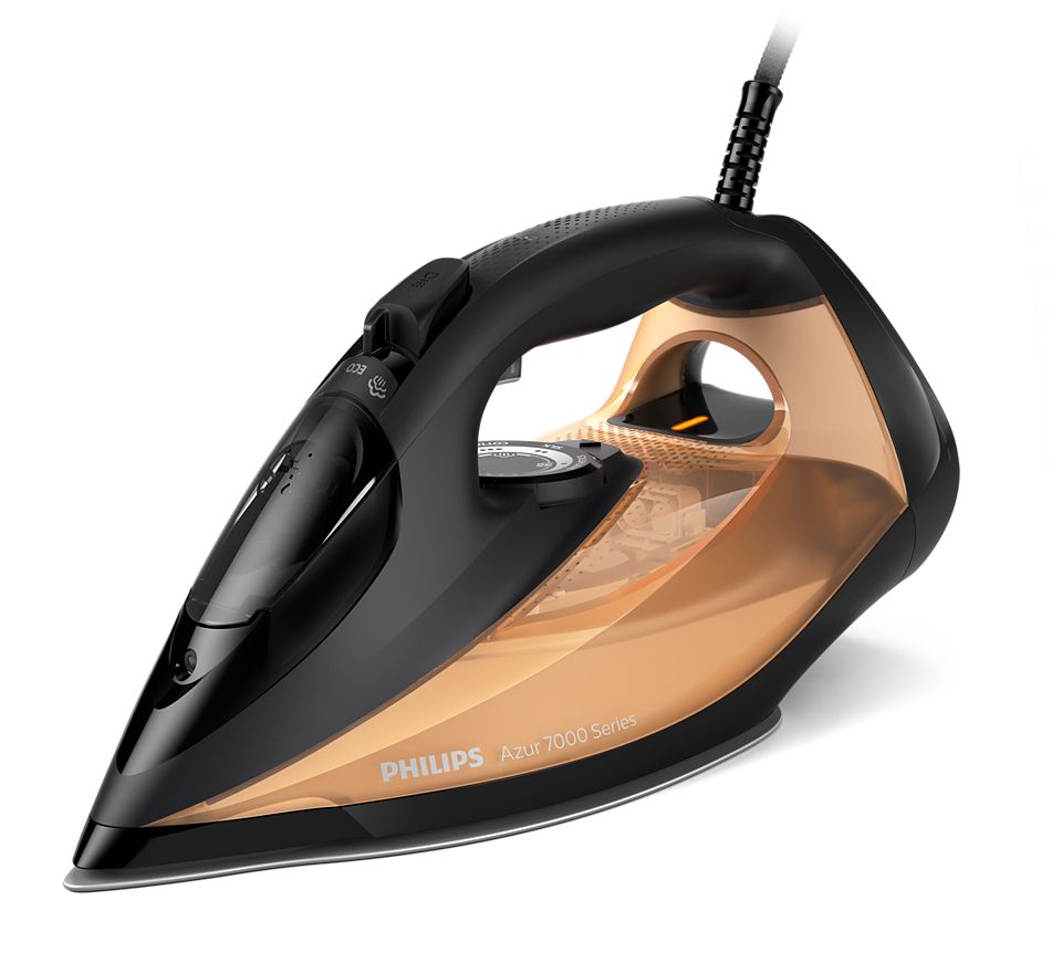 Philips 7000 Series DST7040/80R1 Steam Iron - SteamGlide Elite Soleplate - 2800W - Black/Gold