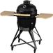 KitchenBrothers Kamado BBQ - 18 Inch Houtskool Barbecue - 38,5⌀ cm - PFAS-vrij - Complete Set - Egg BBQ met Accessoires inclusief Hoes - Vaderdag Cadeau - Zwart
