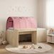 vidaXL Bed met Tunnel 3 st Sonoma eiken en roze Bewerkt hout